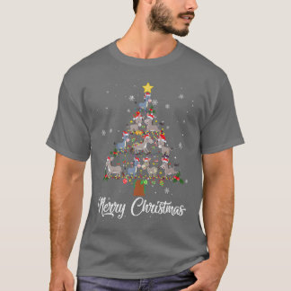 T-shirt Donkey Christmas Tree Pajama Merry Xmas Donke