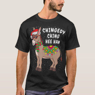 T-shirt Donkey de Noël Funky Américain Noël Italien Gif