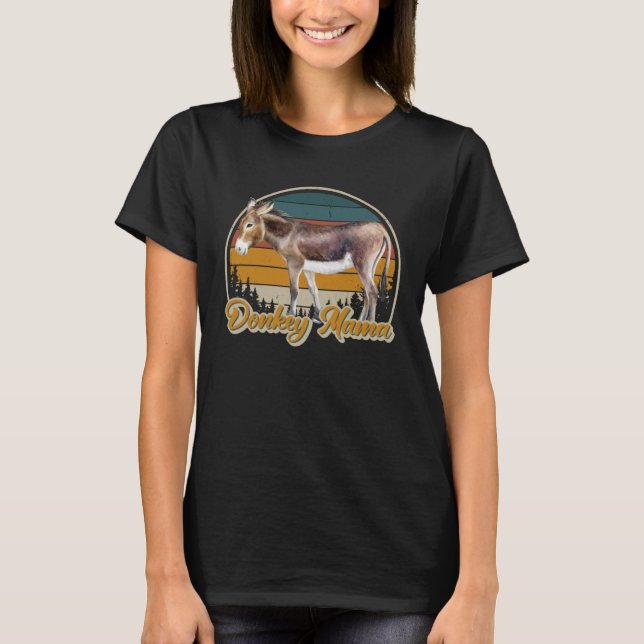 T-shirt DONKEY MAMA   Retro Look Donkey (Devant)