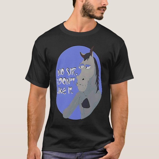 T-shirt Donkey Non Sir Je n'aime pas ça Sarcastique 2 (Devant)