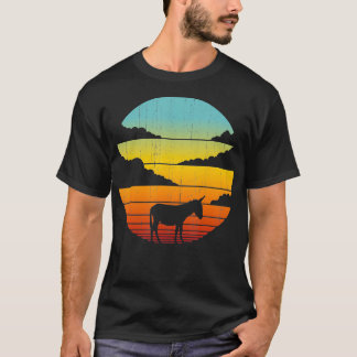 T-shirt Donkey Retro Vintage 60s les années 70 Sunset Farm