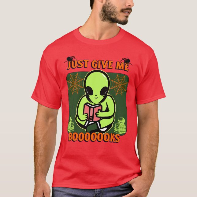 T-shirt Donne-moi juste des livres (Devant)