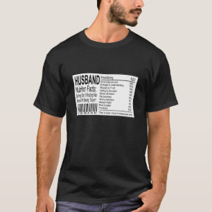 T-shirt Données nutritionnelles amusantes pour le mari