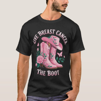 T-shirt Donner Le Cancer Du Sein L'Initiale Cowgirl Cancer