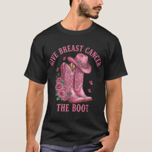 T-shirt Donner le coup de pied au cancer du sein Cowgirl C