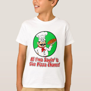 T-shirt Donner une chance à la pizza