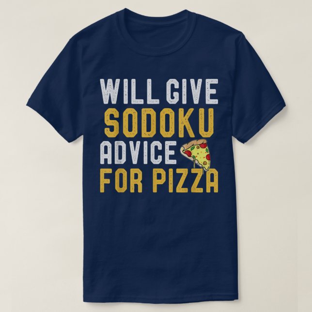 T-shirt Donnera Sudoku Conseils Pour Pizza Funny Sudoku Pu (Design devant)