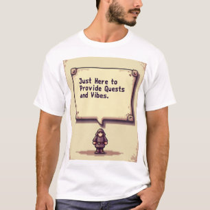 T-Shirt Donneur de Quêtes – Vibes de Style Pixel U
