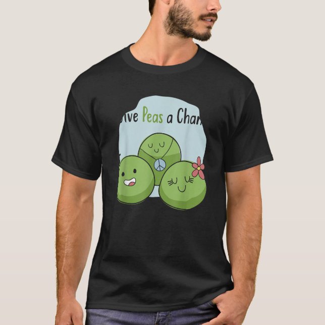 T-shirt Donnez aux pois une chance amusant vêtements de je (Devant)