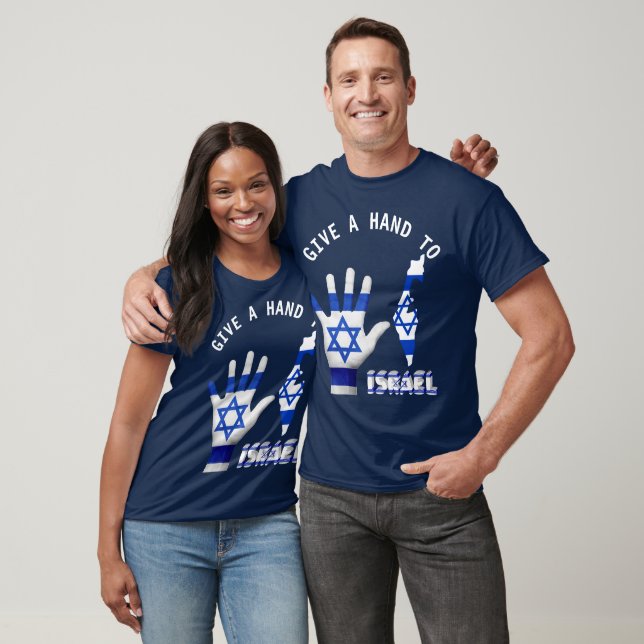 T-shirt Donnez la main à Israël Drapeau patriotique Unisex (Unisexe)