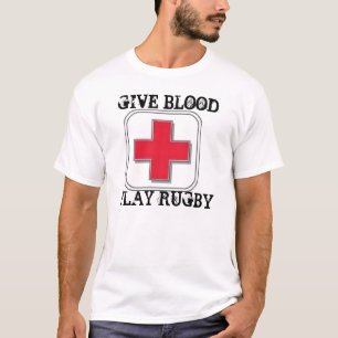 T-SHIRT DONNEZ LE SANG, RUGBY DE JEU