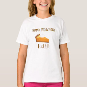T-shirt Donnez Merci Eat Pie Bon thanksgiving Typographie