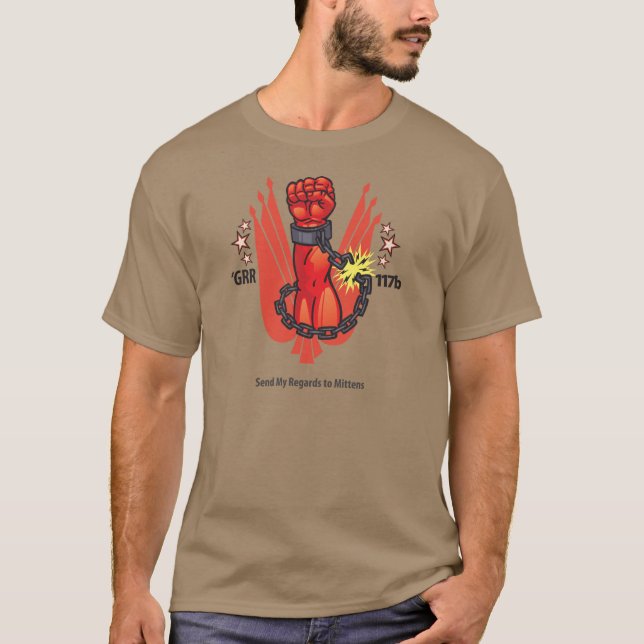 T-shirt Donnez mon respect aux mitaines (Devant)