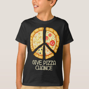 T-shirt Donnez une chance à Pizza - Pizza Pun drôle avec l