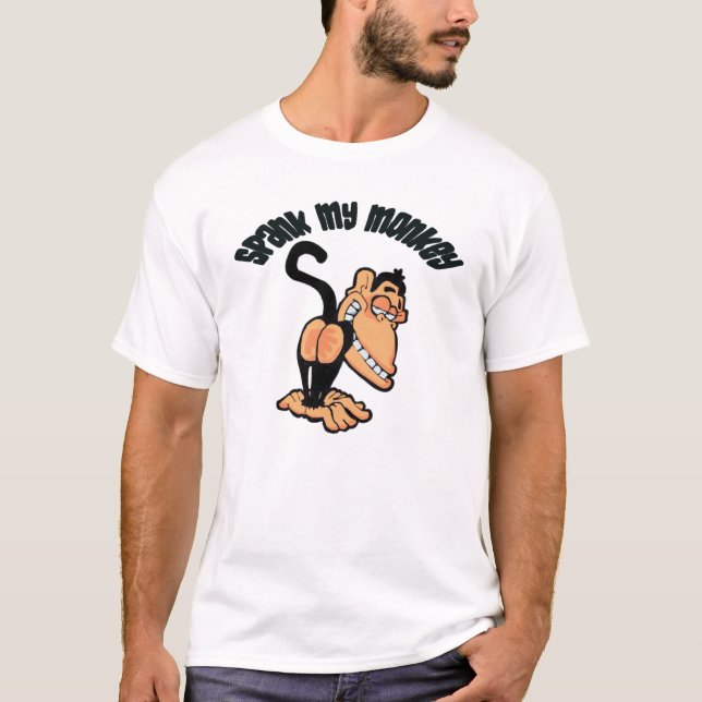 T-shirt Donnez une fessée à mon singe (Devant)