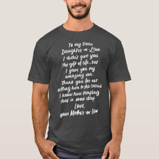 T-shirt Dons amusants pour la fille en droit à mon chère