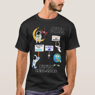 T-shirt Dons De Science Drôle Pluto N'Oubliez Jamais - Pla