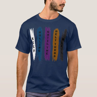 T-shirt Dons Jiu Jitsu Brésil Continuer à rouler Ceinture 
