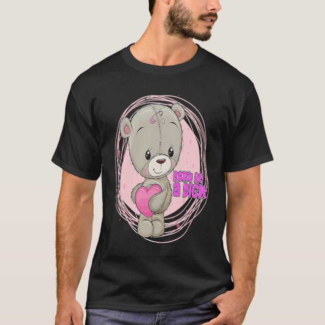 T-shirt DON'T BE A DIK  Teddy Bear Sarcastic Graphic (Devant)