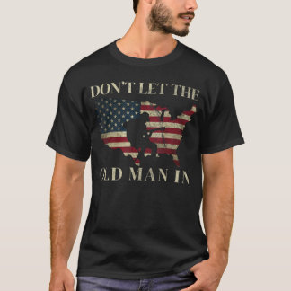 T-shirt Dont Lethe Old Man in Vintage American Flag friend