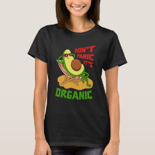 T-shirt Don't Panic It's Organic Avocados Plage végétarien