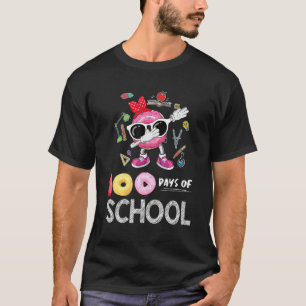 T-shirt Donut Cake Professeur Étudiant Joyeux 100 Jours D'