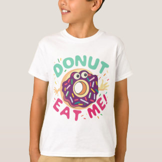 T-shirt Donut Mange-Moi, Jolie Illustration Donut