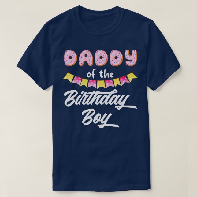 T-shirt Donut Papa Du Garçon D'Anniversaire (Design devant)