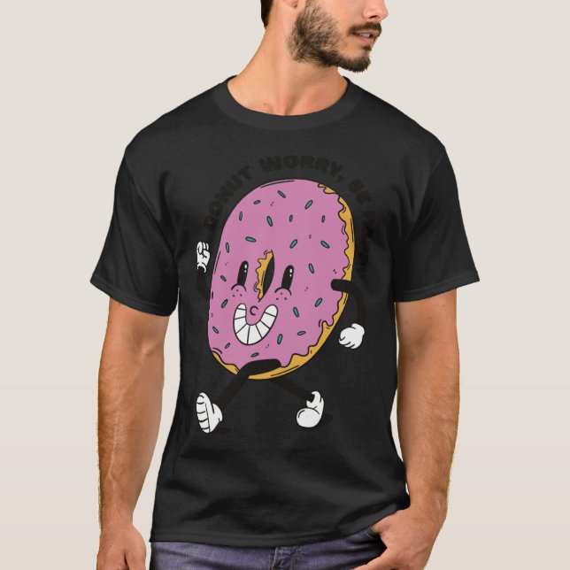 T-shirt Donut Worry Be Happy (Devant)