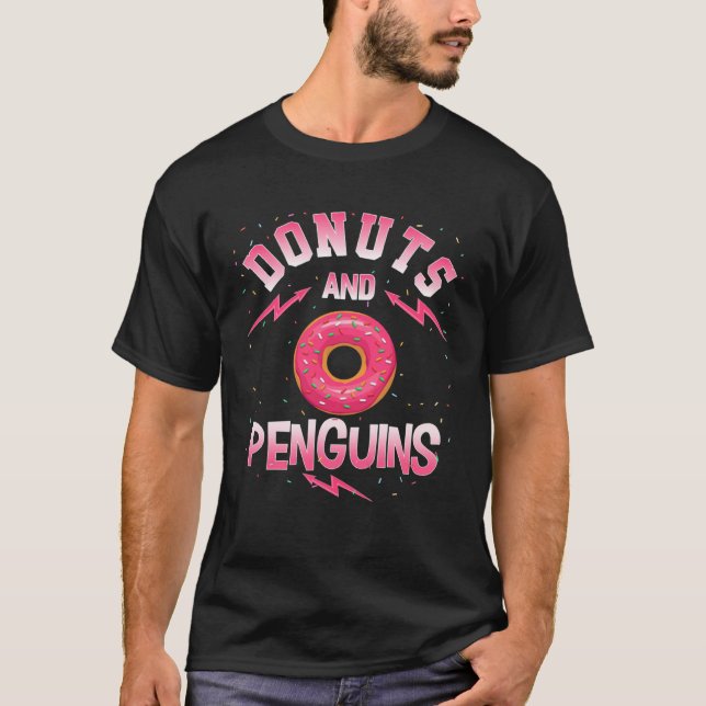 T-shirt Donuts And PENGUINS  Doughnut PENGUIN (Devant)