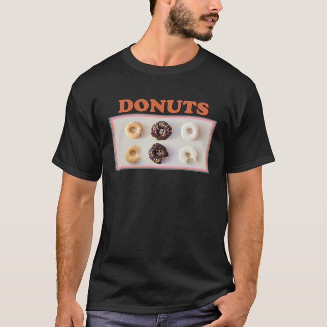 T-shirt Donuts  donut  and record collector doughnut (Devant)