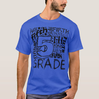 T-shirt Doodle 5E Année Retour À L'Enseignant Étudiant