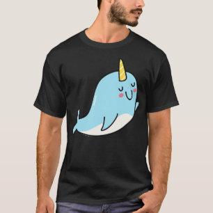 T-shirt Doodle Cute Narwal