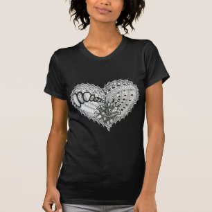 T-shirt Doodle de feu de coeur