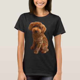 T-shirt Doodle doré de mini-caniche