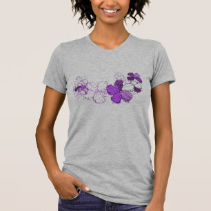 T-shirt Doodle Hibiscus Dames Tee