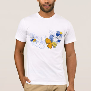 T-shirt Doodle Hibiscus Mens Tee