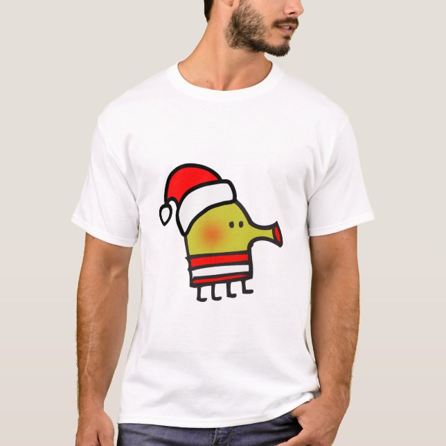 T-shirt Doodle Jump Christmas Mens (Devant)
