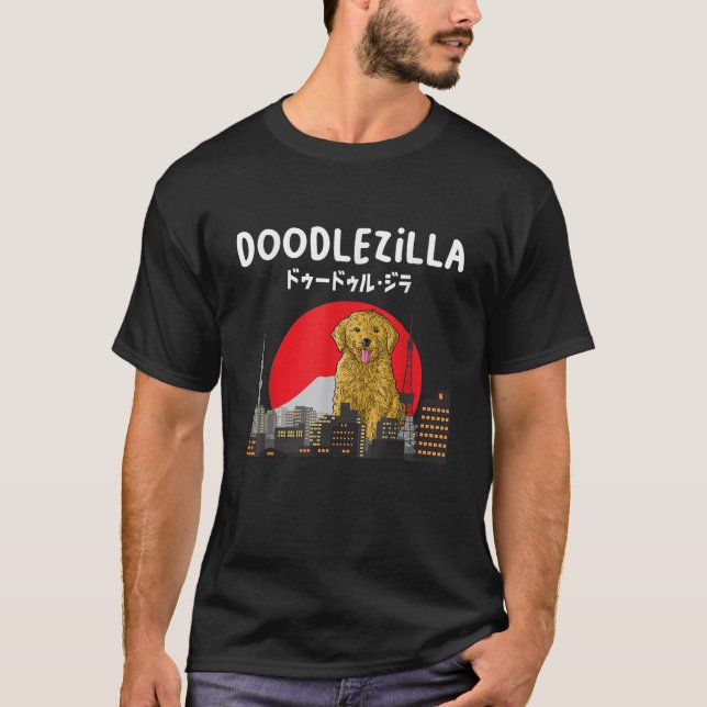 T-shirt Doodlezilla Funny Dog Goldendoodle Labradoodle Men (Devant)