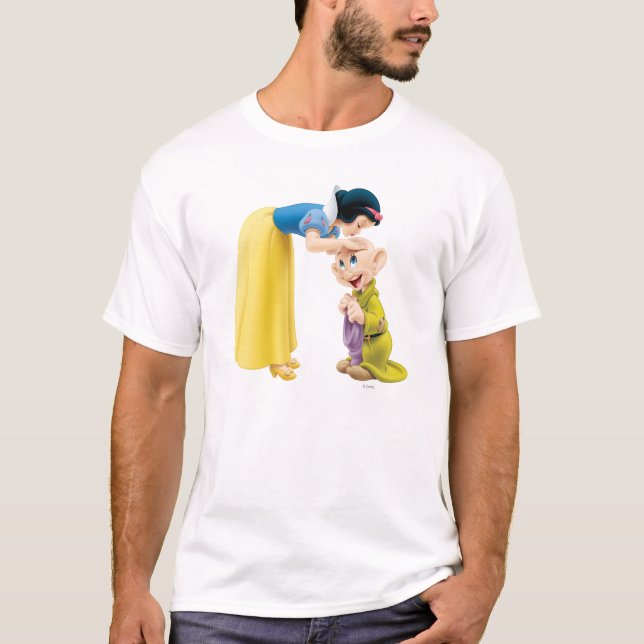 T-shirt Dopey baisant blanc sur la tête (Devant)