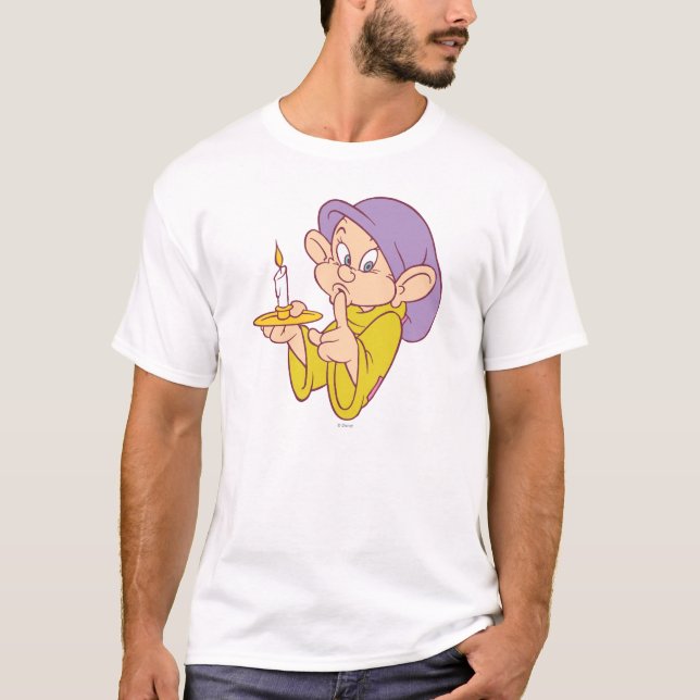 T-shirt Dopey tenant une bougie (Devant)