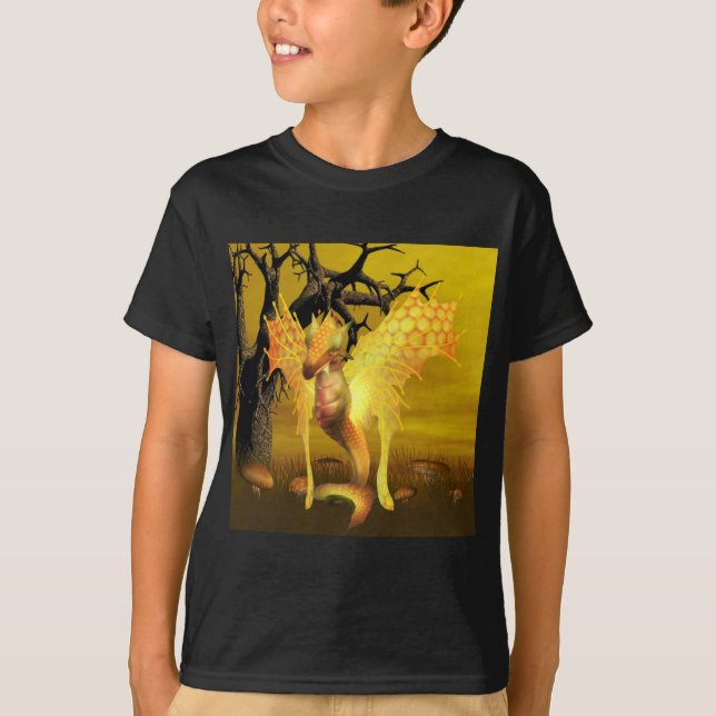 T-shirt d'or de la jeunesse de dragon (Devant)