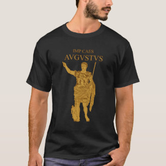 T-shirt d'or de statue d'Augustus