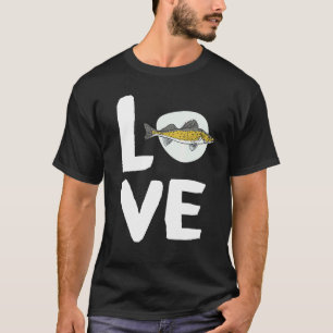 T-shirt Doré Poisson Amour Simple Animal Unique Conception