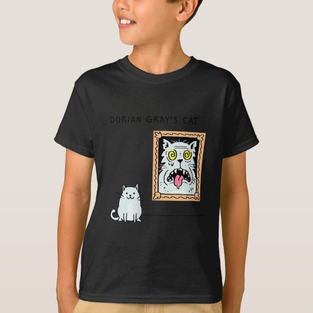 T-shirt Dorian Gray's Cat Teeshirt From Skunkbear  (Devant)