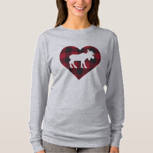 T-shirt d'orignaux de région boisée