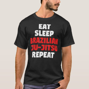 T-shirt Dormir brésilien Jiu-Jitsu répéter BJJ Jiu Jitsu