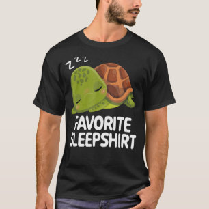T-shirt Dormir favori Tortue Lazy Dormir Pyjama Nigh