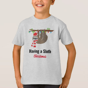 T-shirt Dormir fentes de Noël pendre d'une branche
