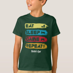 T-shirt DORMIR LE JEU RÉPÉTER - personnaliser texte